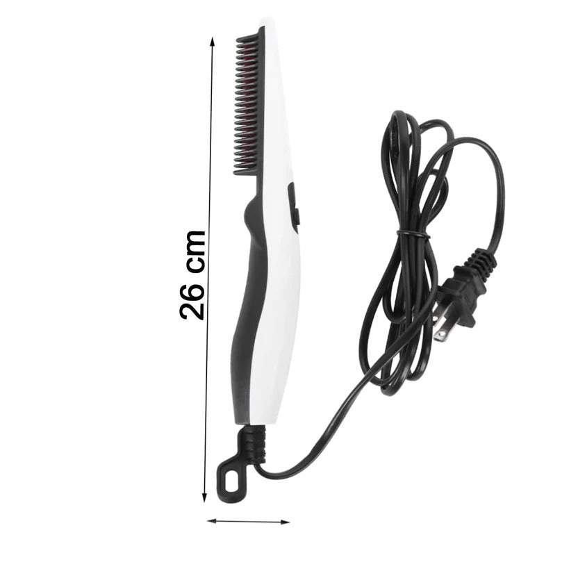 Electric Hair & Beard Straightening Comb – Portable Styling Tool for Men