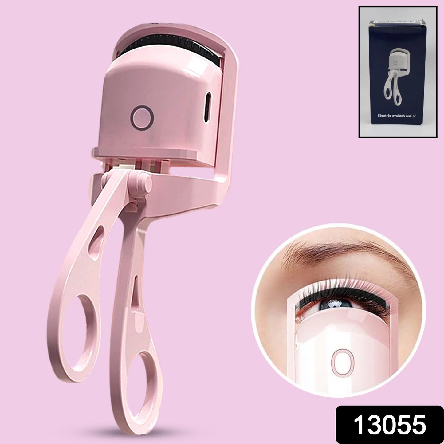 Electric Heated Eyelash Curler β USB Rechargeable (1 Pc) | Long-Lasting Natural Curl in Seconds