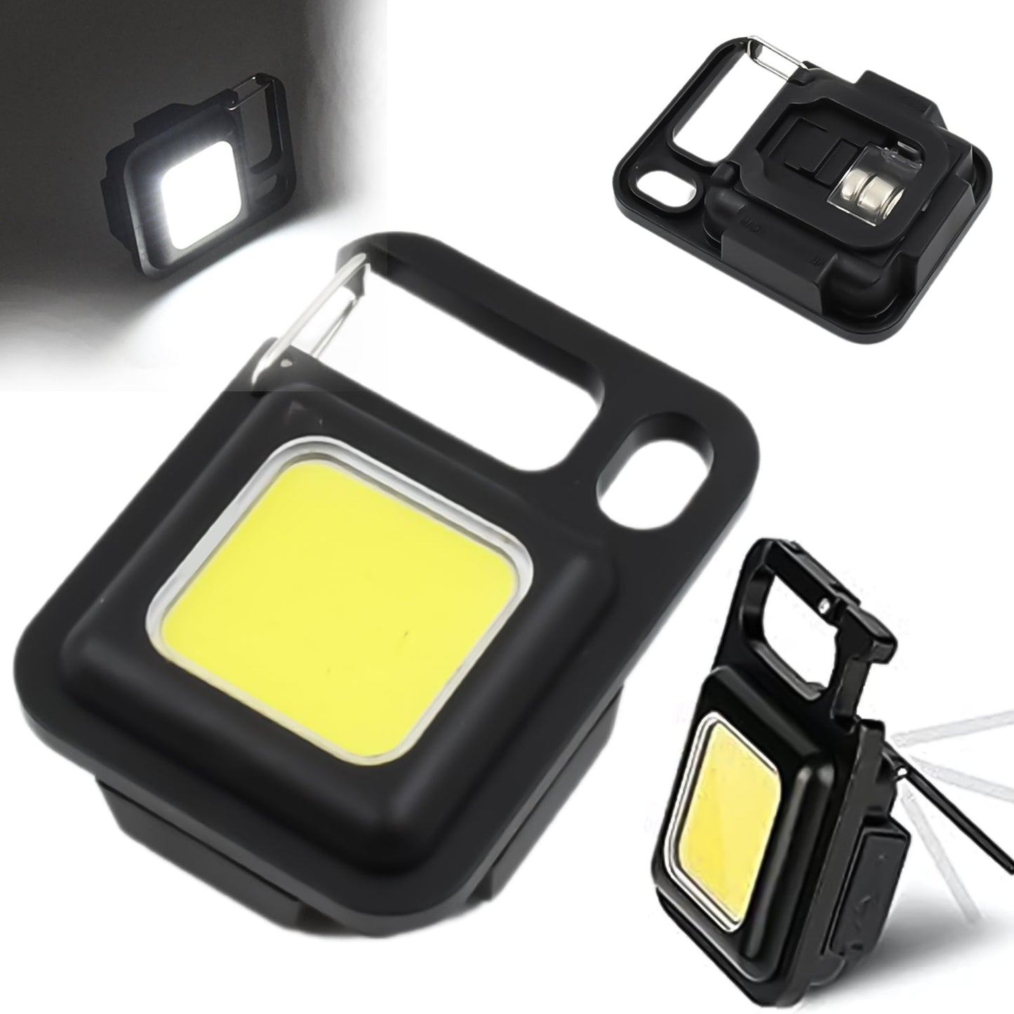 LED Battery Operated Keychain Flashlight with Folding Bracket (1 Pc)
