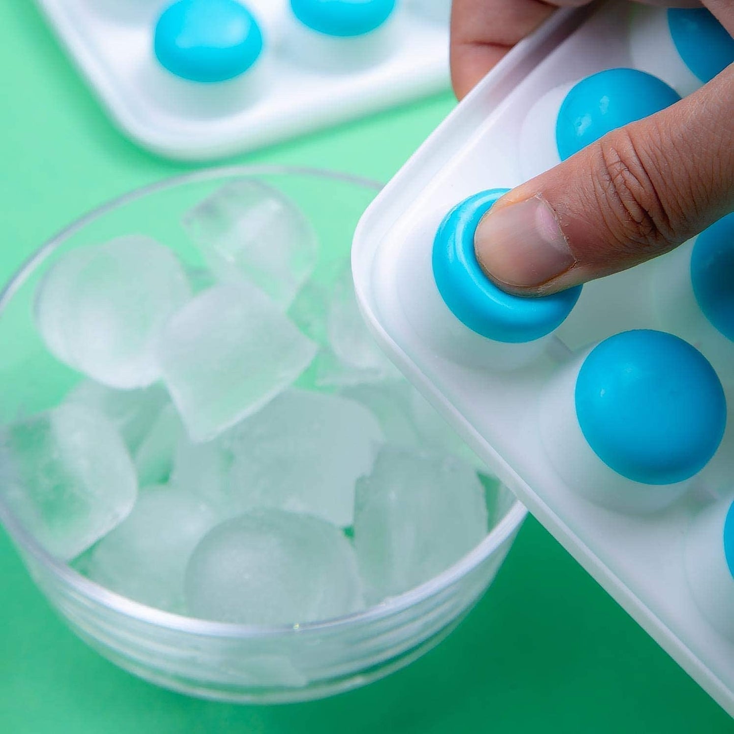 21 Cavity Up Ice Cube Trays-Easy Release Food  Grade  (2 Pc Set)