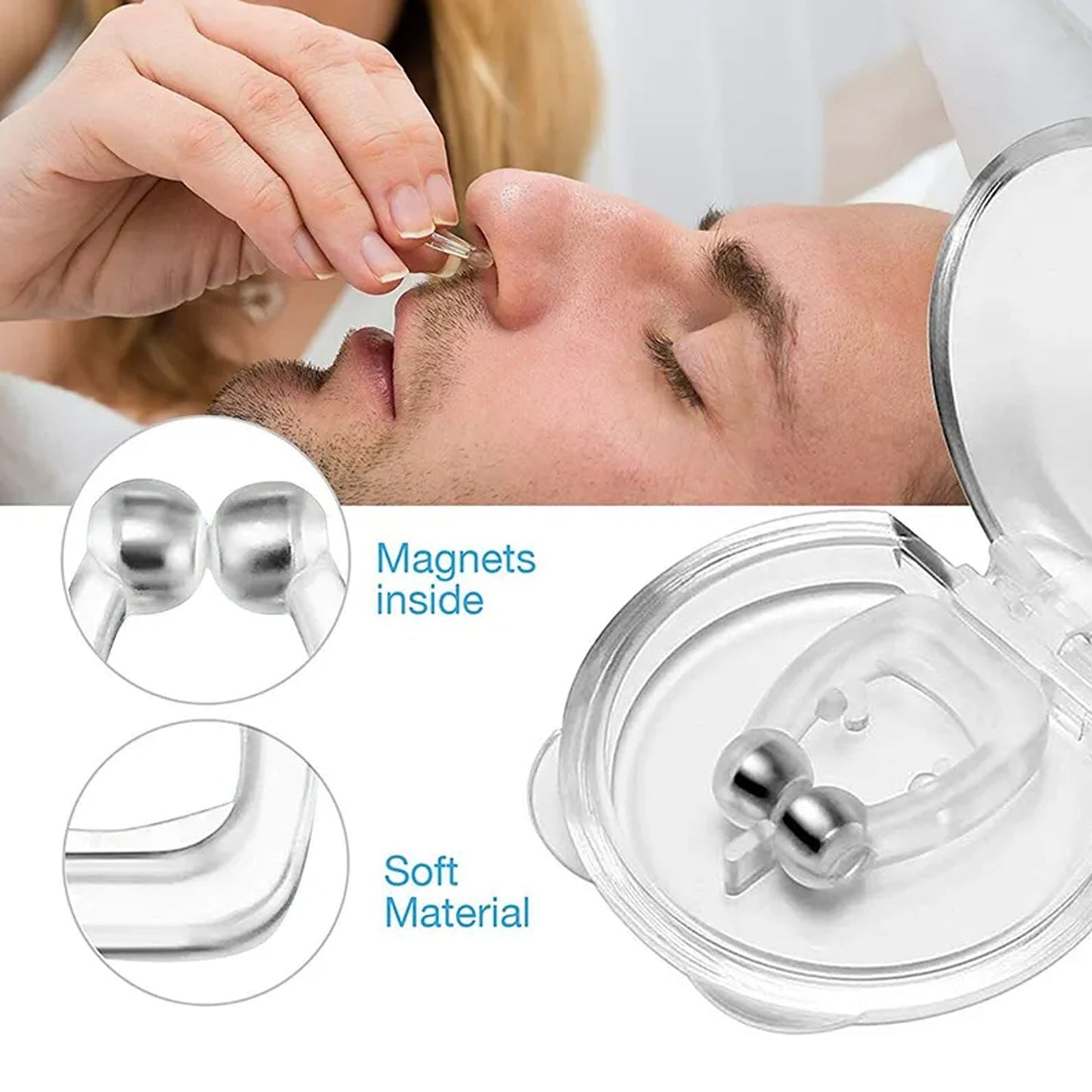 Anti-Snore Nose Clip (Silicone, 1 Pc)