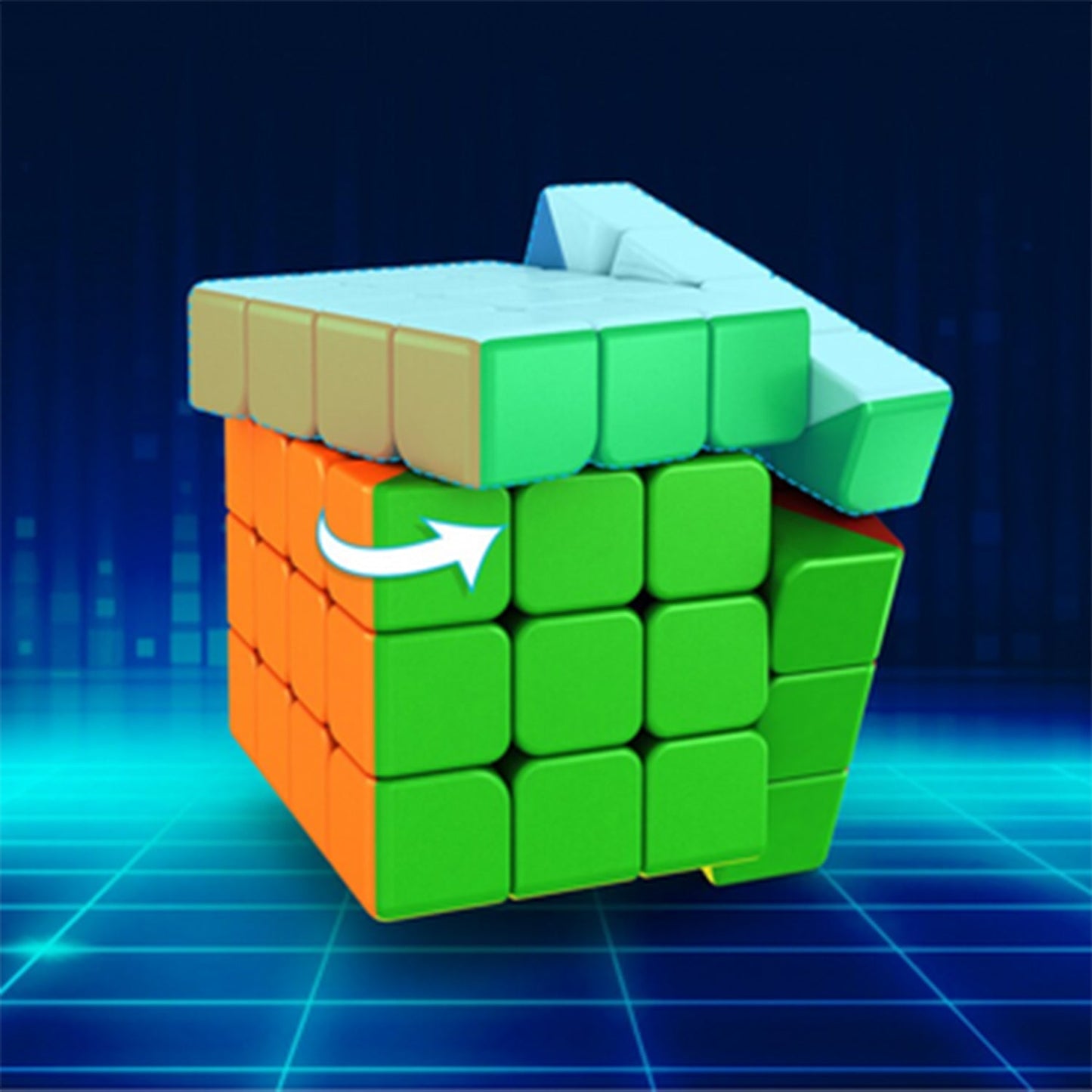 Small 4×4×4 High Speed Stickerless Magic Cube Puzzle Toy for Kids and Adults