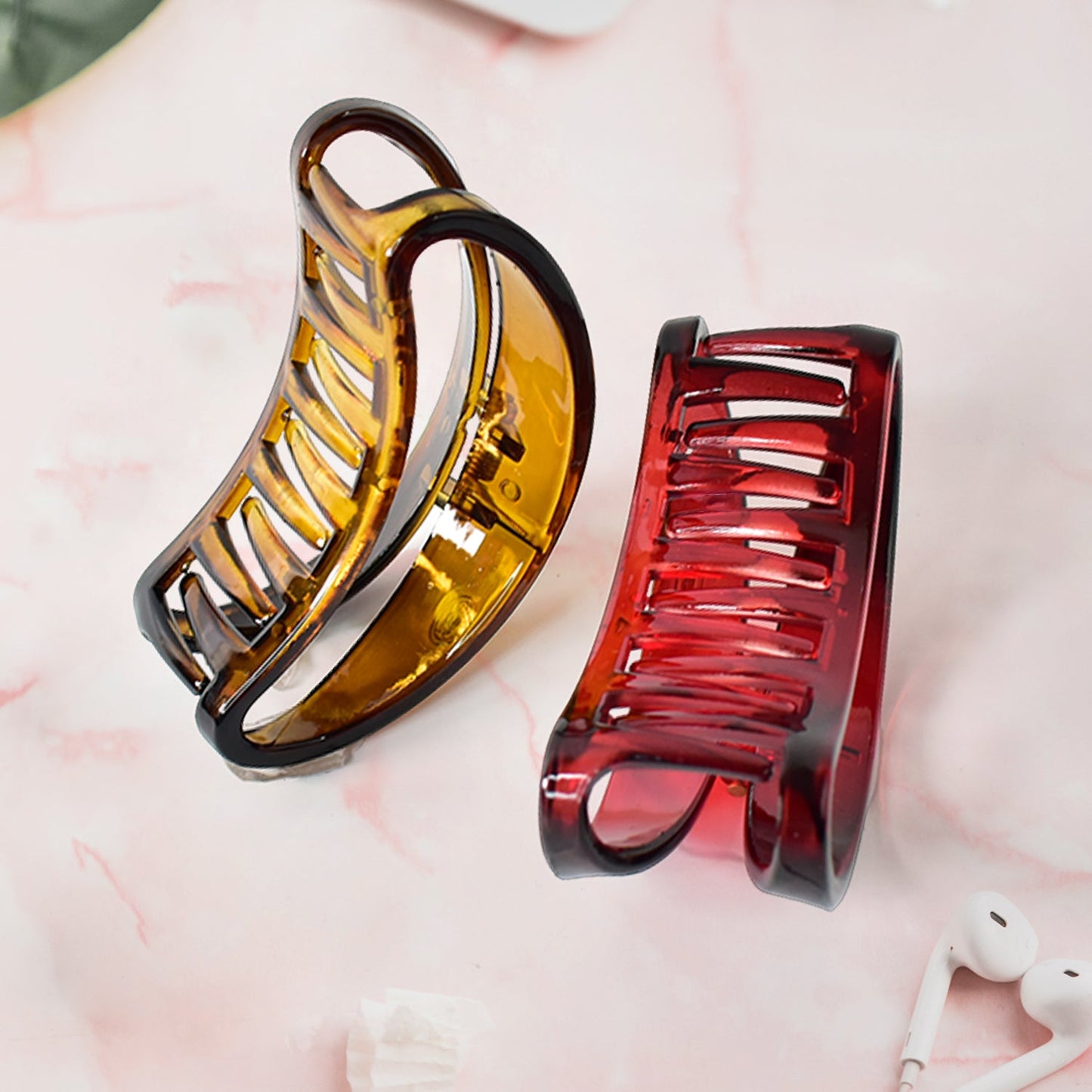 Plastic Hair Clamp Grip, Simple Matte Hair Barrette Clamp (1 Pc)