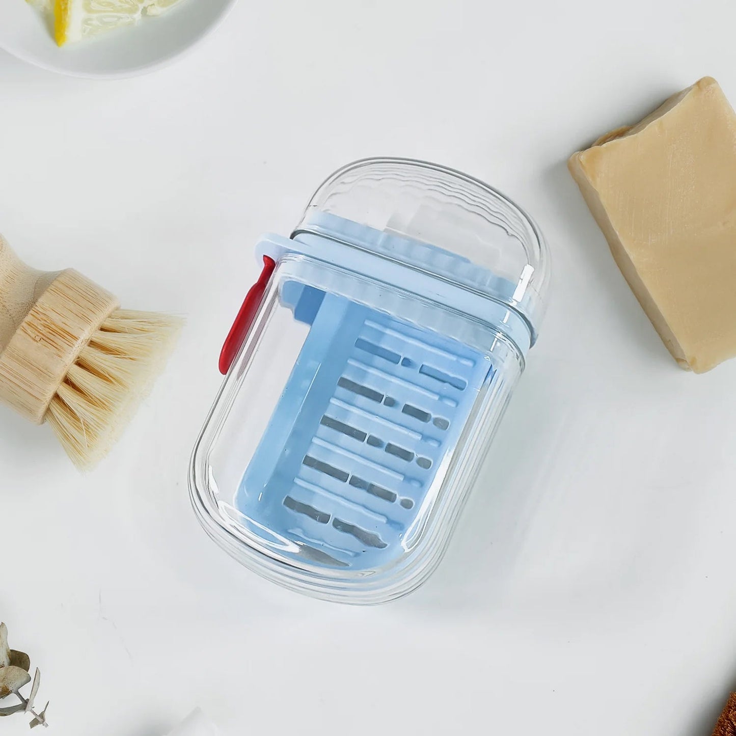 Multifunctional Soap Box with Drain Tray and Lock Clip, Sabudani (1 Pc)