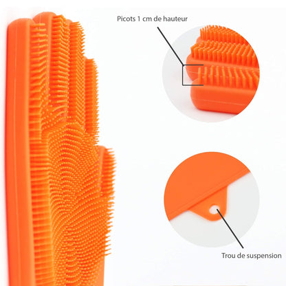 Silicone Glove with Multi Function Blade for Cutting Cleaning Vegetables 1 Pc