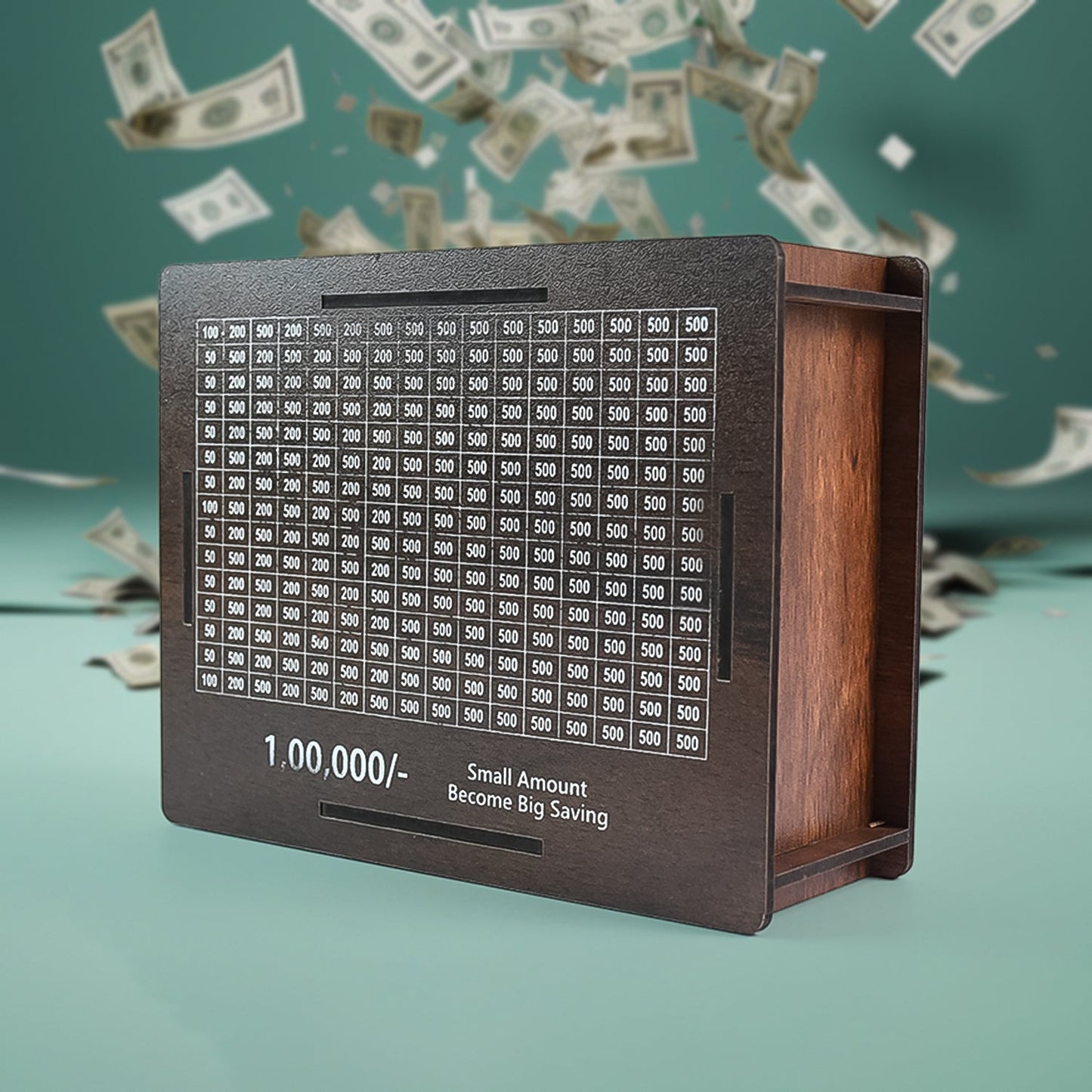 Wooden Money / Piggy Bank, Money Box (1 Pc / 1 Emoji Pan)