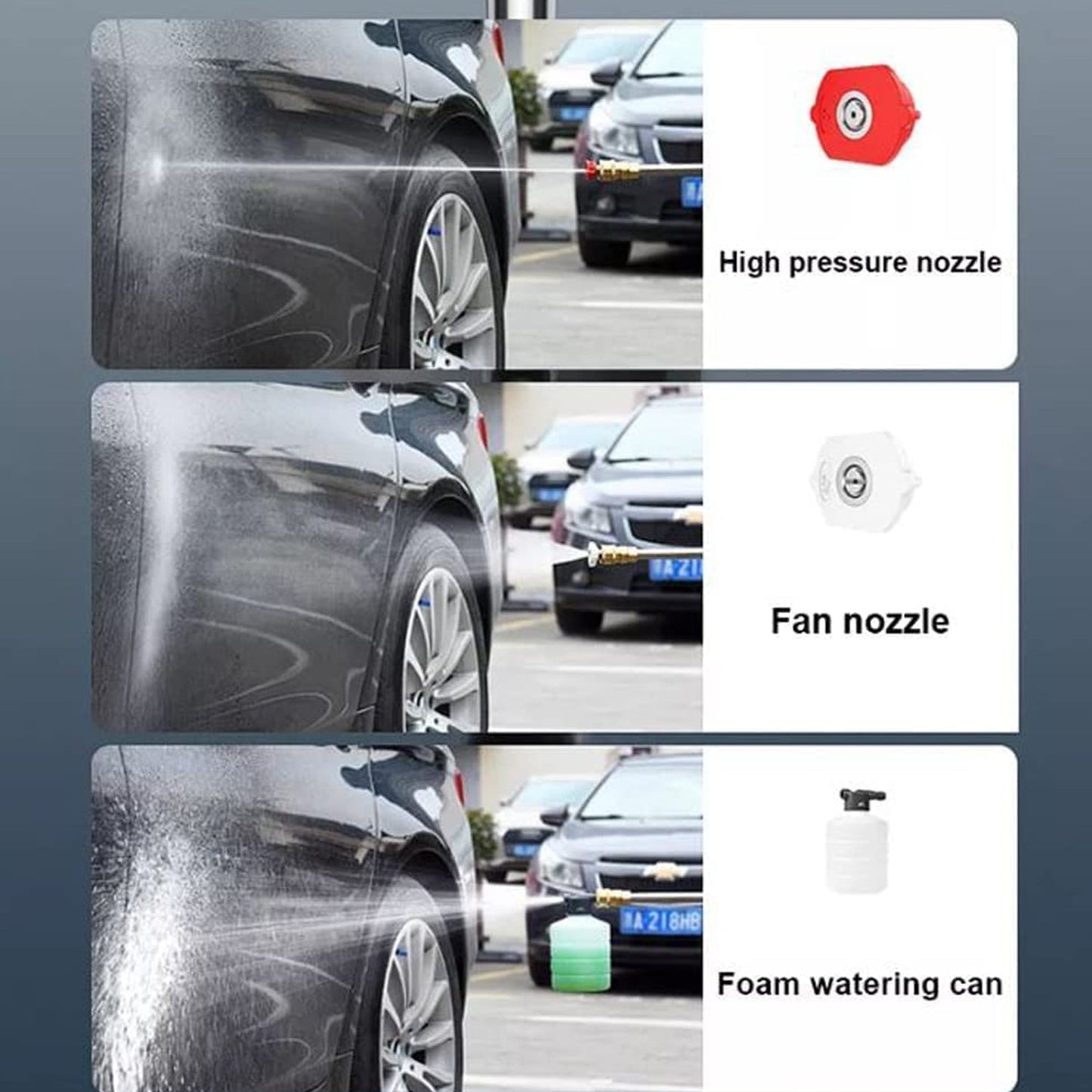 48V Portable Car Pressure Washer Kit with Rechargeable Battery