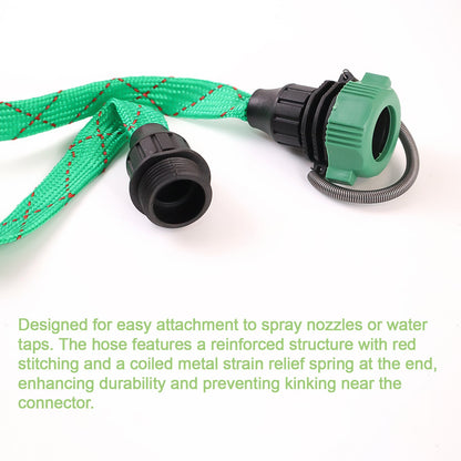 Approx 10 Meter Flexible Garden Water Pipe with High-Pressure Spray Nozzle