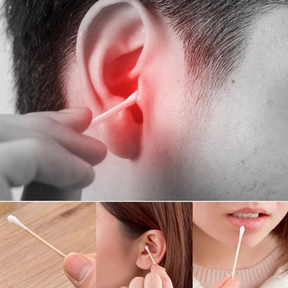 Tulips Paper-Stick Cotton Swabs - (100 Pc /  Set)