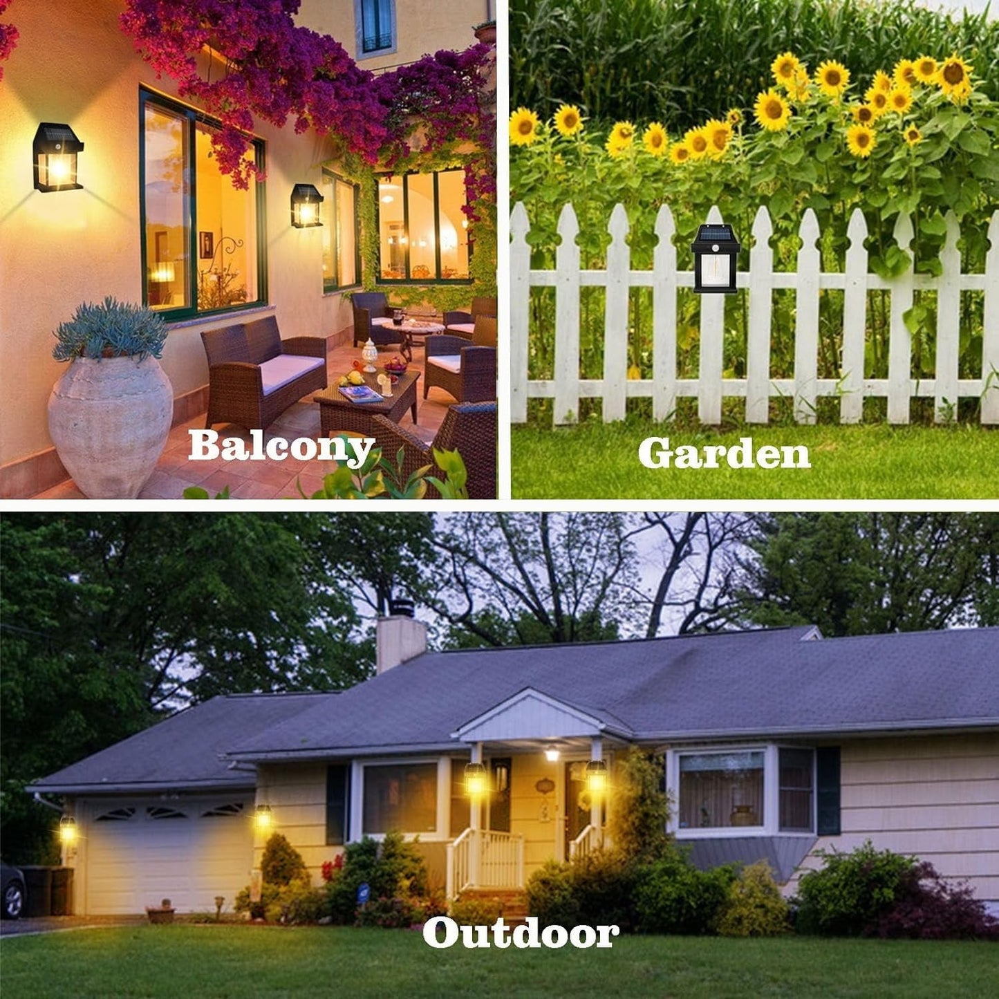 Solar Wall Lamp – Wireless Outdoor Light with Motion Sensor & 3 Modes