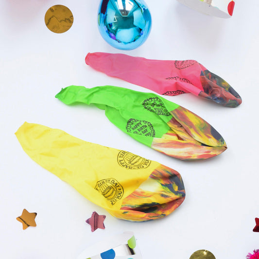 Holi rainbow balloons