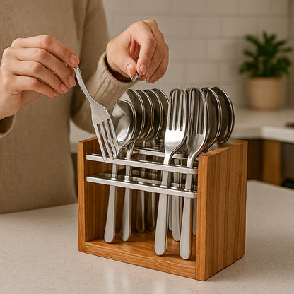 Apex Premium Stainless Steel Cutlery Set (24 Pc)