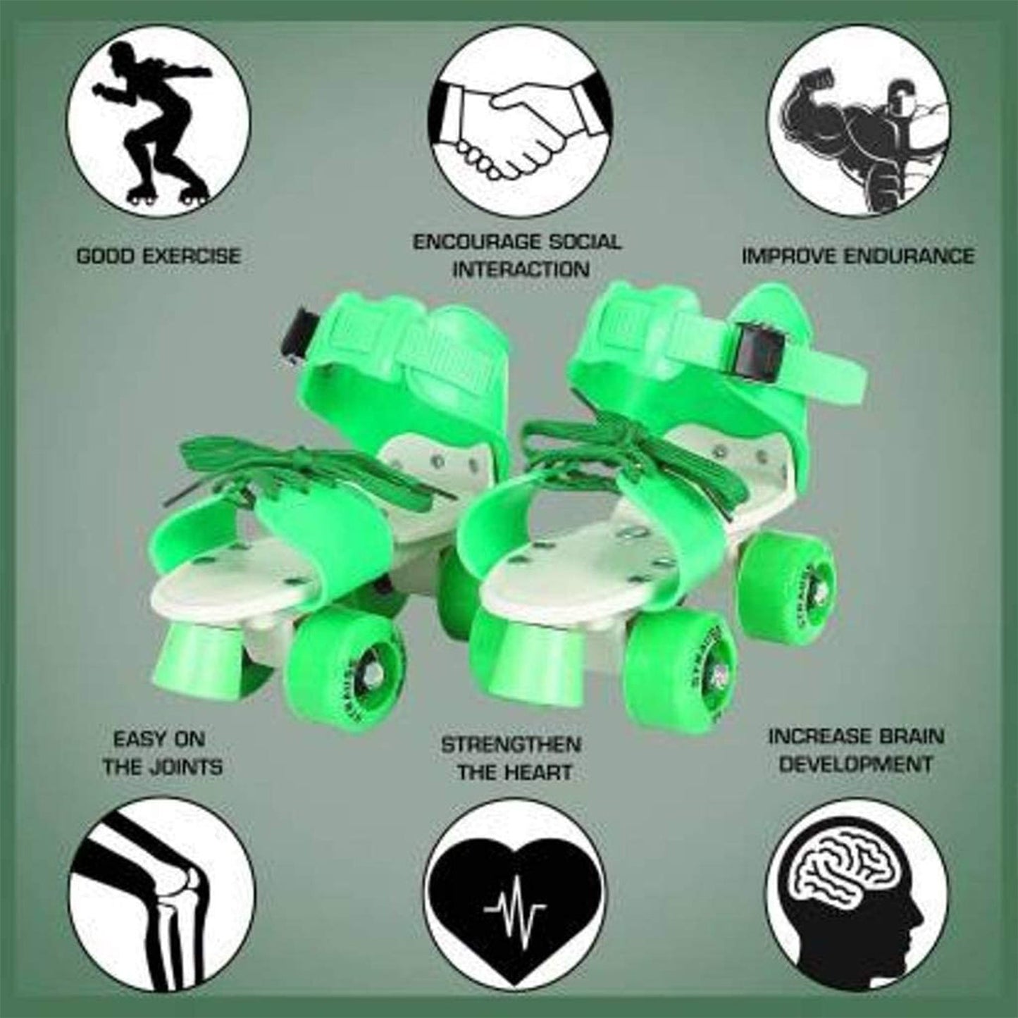 Kids Roller Skates – Adjustable & Comfortable Skating Shoes (Pair of 1)
