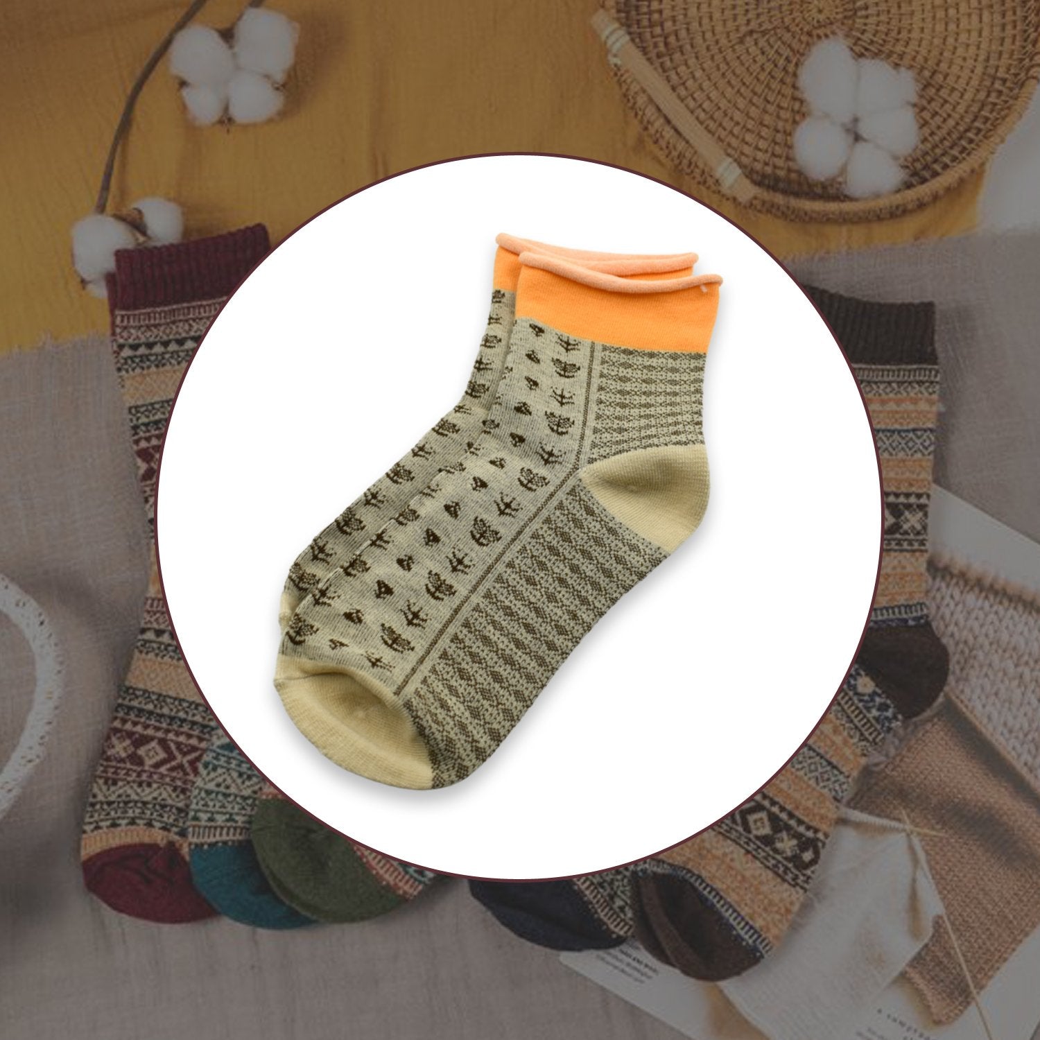 Grey Simple Socks