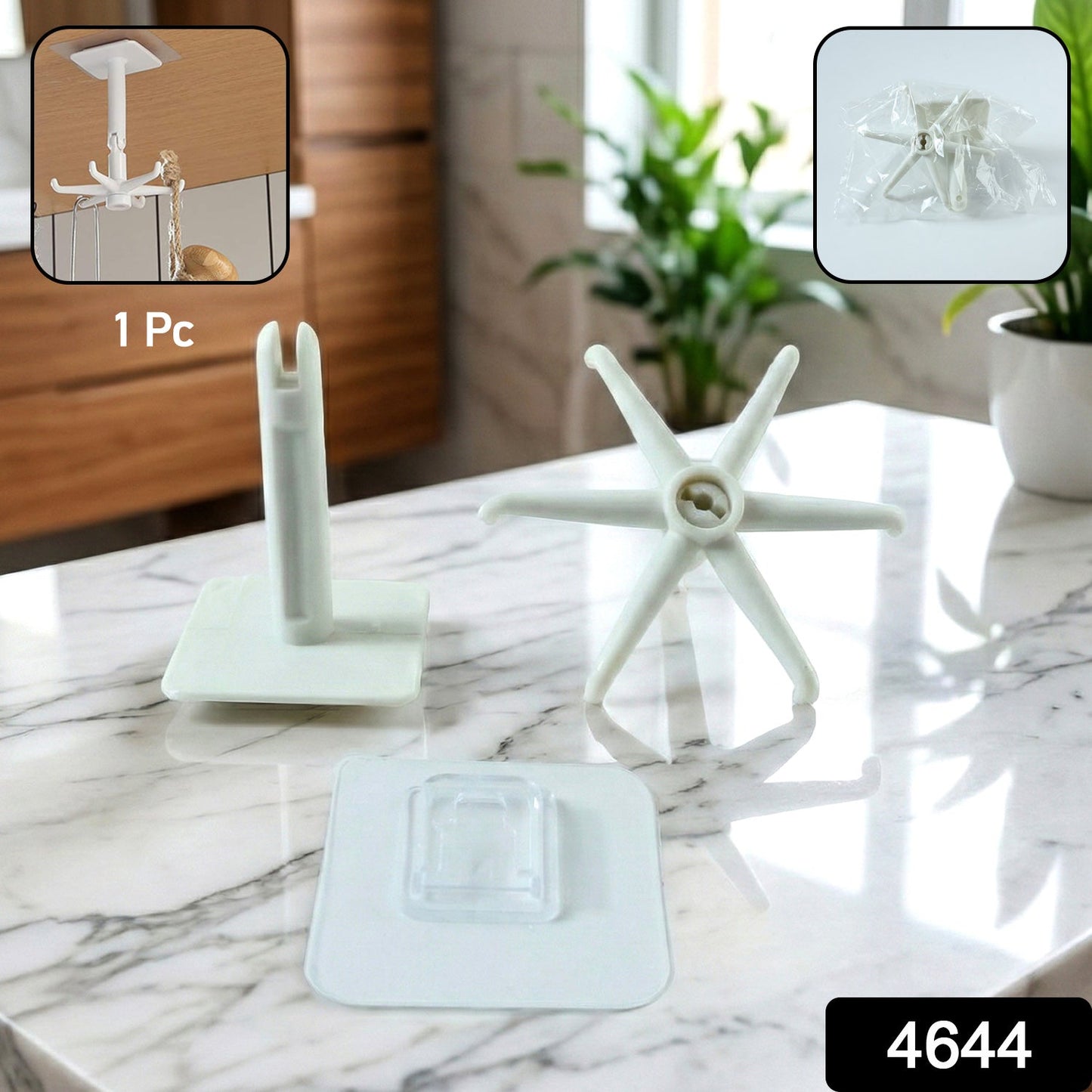 360° Rotating Folding Hook Self-Adhesive Waterproof Wall Mounted Hook