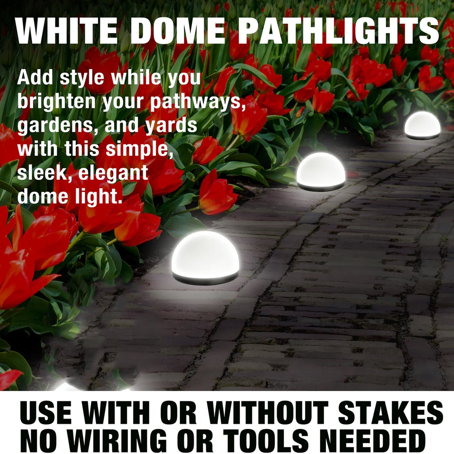 Green Glow Dome Path Lights