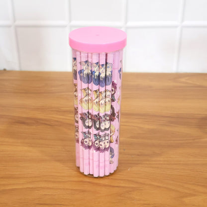 Cartoon Printed Wooden Pencil Set (50 Pc Pack)