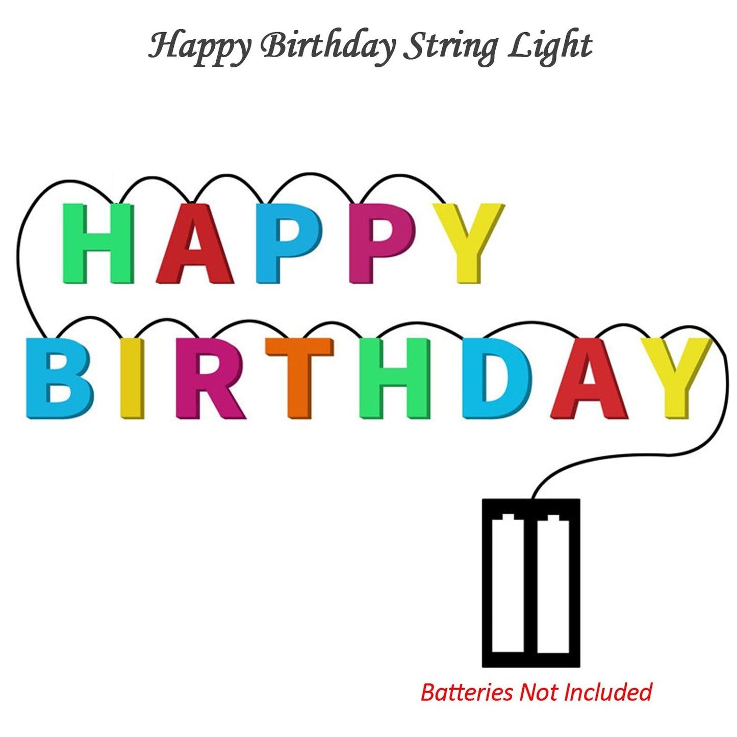 Decoratives 13 LED Letter Battery Operated String Lights