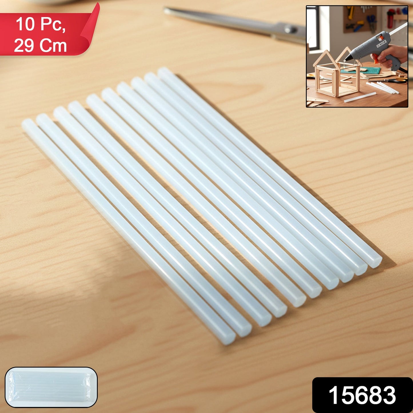 Heavy duty hot melt glue sticks 29 cm pack