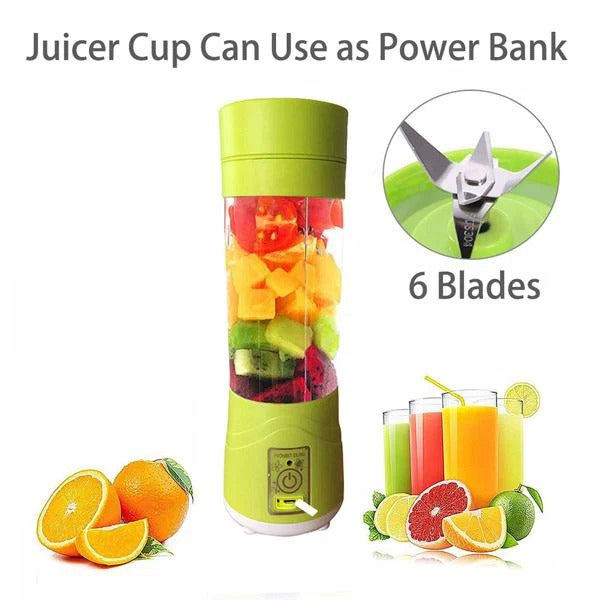 Portable USB Electric Juicer – 6-Blade High-Speed Blender | Fresh Juice Anytime, Anywhere
