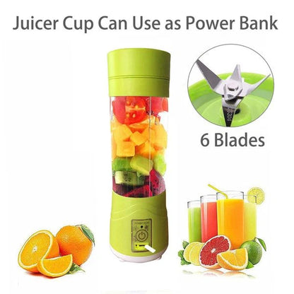 Portable USB Electric Juicer – 6-Blade High-Speed Blender | Fresh Juice Anytime, Anywhere