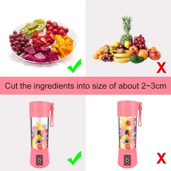 Portable USB Electric Juicer – 6-Blade High-Speed Blender | Fresh Juice Anytime, Anywhere
