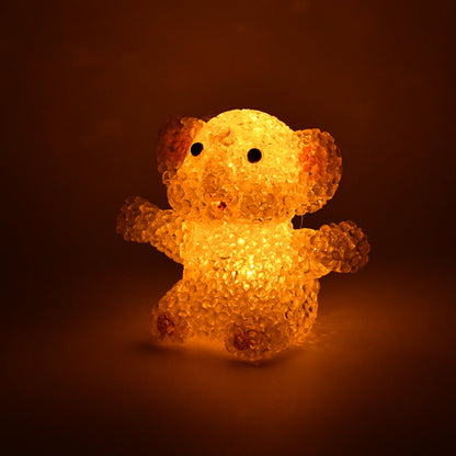 Cartoon Shape Crystal LED Night Light Lamp – Glowing Animal Decorative Light (1 Pc)