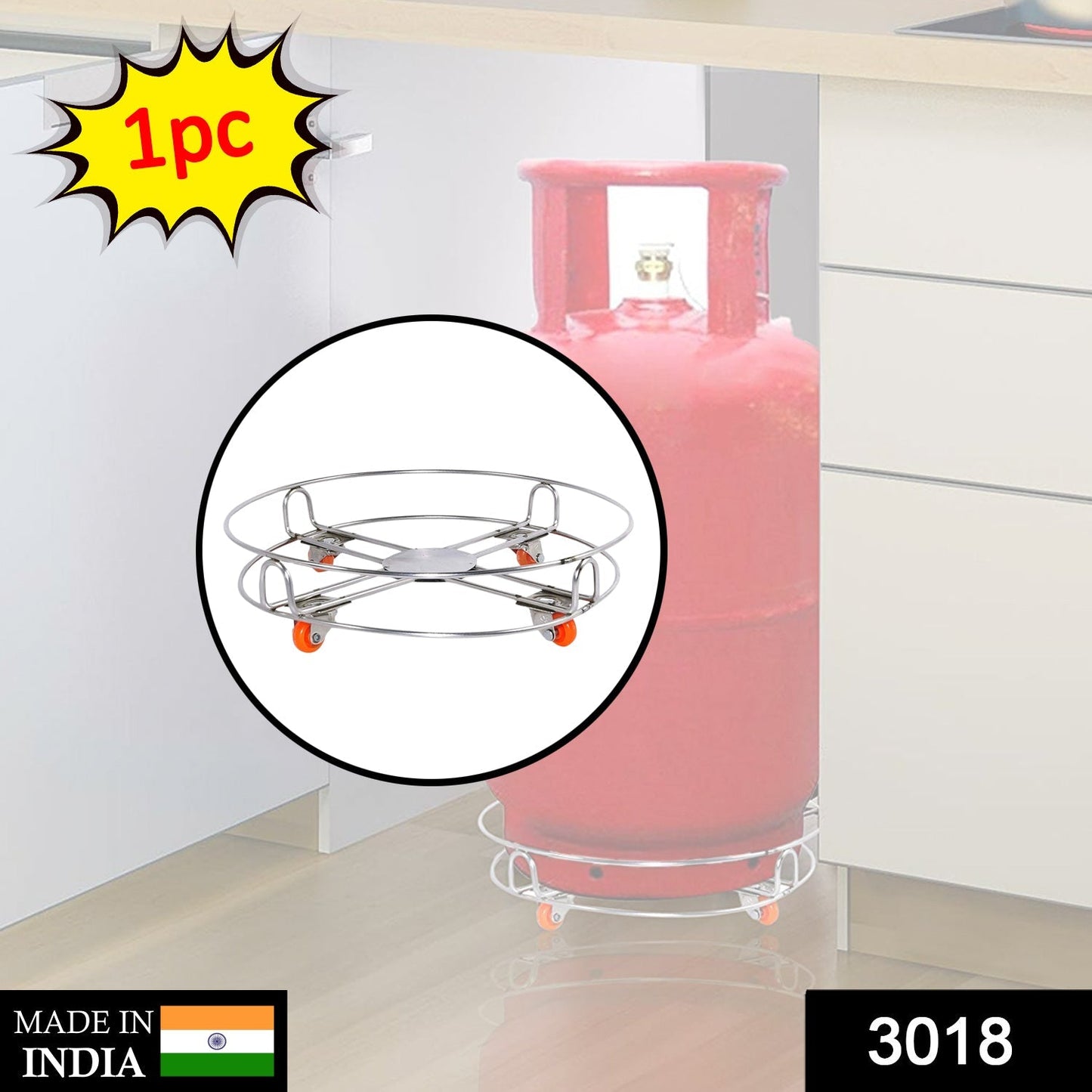 Durable gas cylinder trolley 