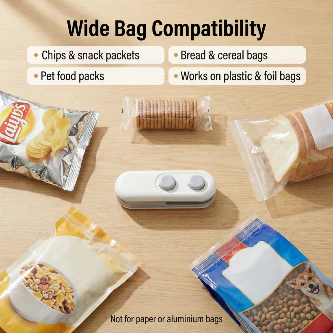 Mini Bag Sealer, 2 in 1 Seal & Cutter Heat Sealers