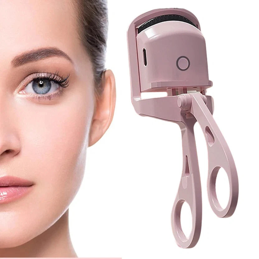 Electric Heated Eyelash Curler – USB Rechargeable (1 Pc) | Long-Lasting Natural Curl in Seconds