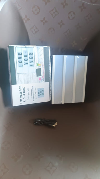 Black Mini A6 Magnetic Cinematic Light Box with 82 Characters and 10 Emojis (1 Set)