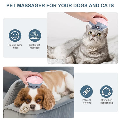 Smart Electric Scalp & Full Body Massager with 4 Interchangeable Heads – Relaxation & Pain Relief Device