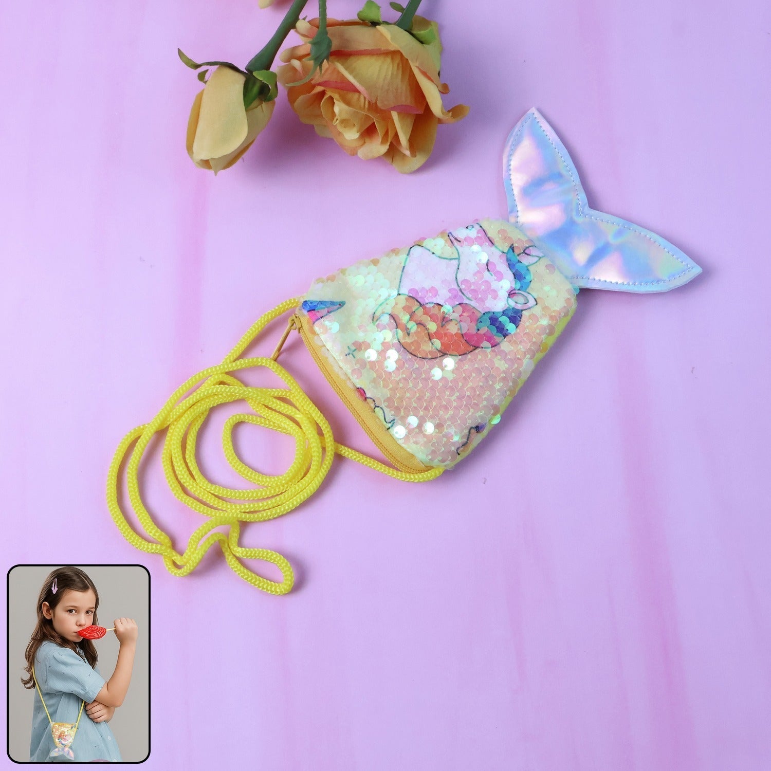 Sparkle Tail Kids Sling Bag