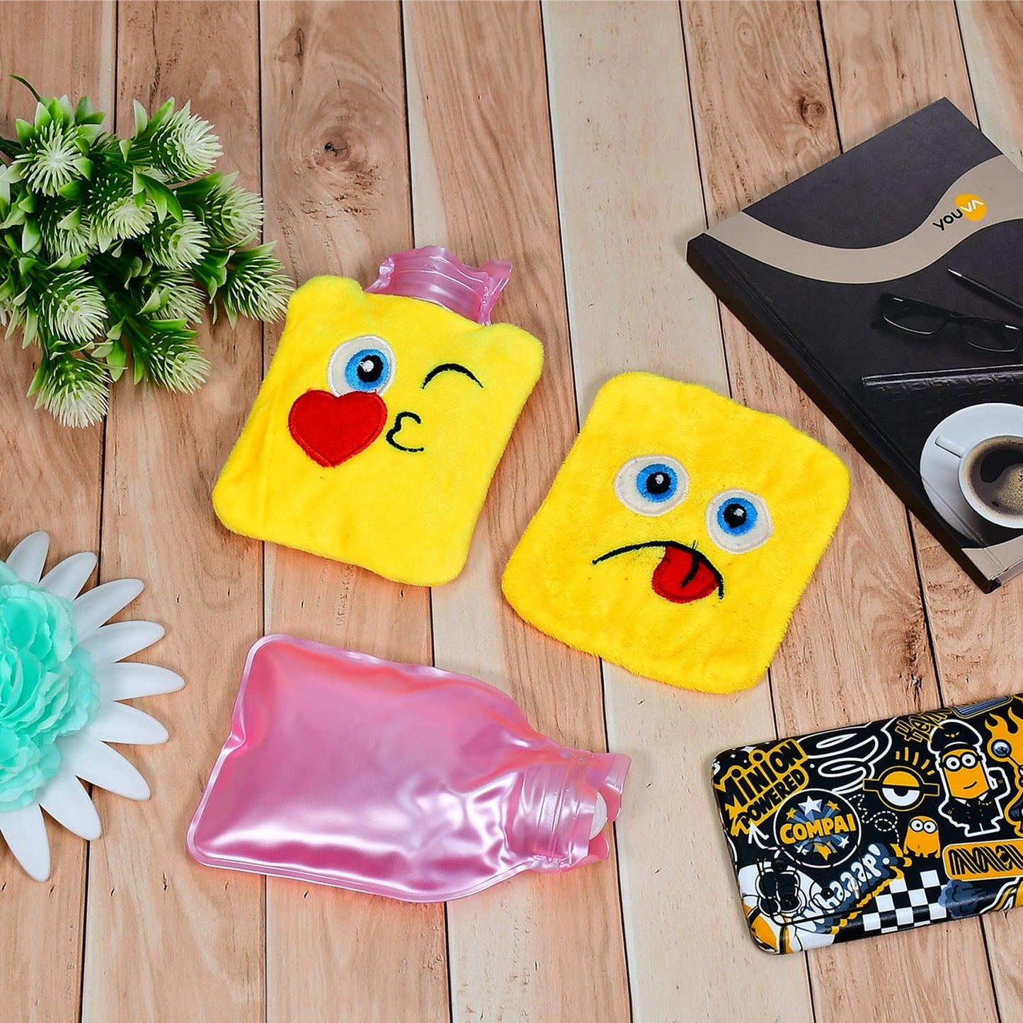 Mix design Fun Emoji Relief (1 Pc): Mini Hot Water Bag for Aches & Pains