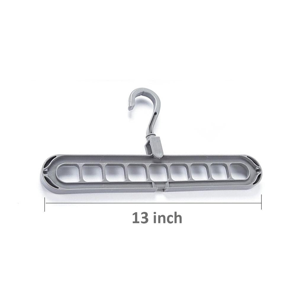 9-Hole Plastic Hanger Hook for Wardrobe Clothes Organization & Indoor Storage