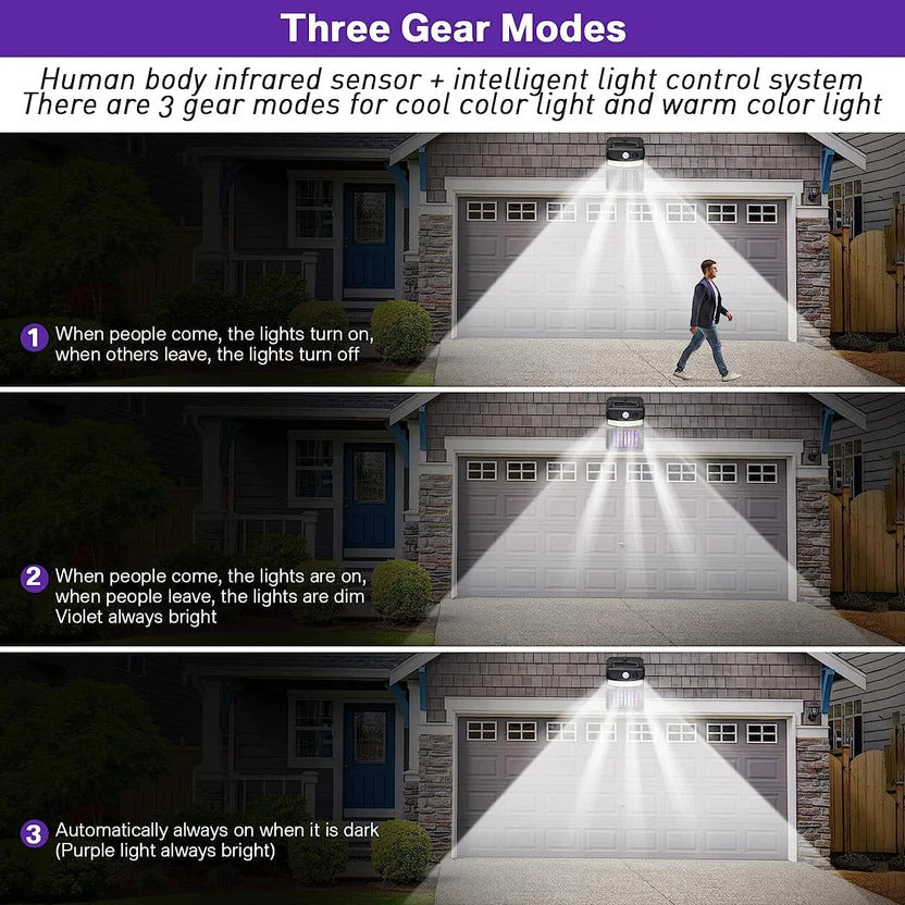 Solar Bug Zapper Outdoor Wall Light with Motion Sensor & UV Lamp