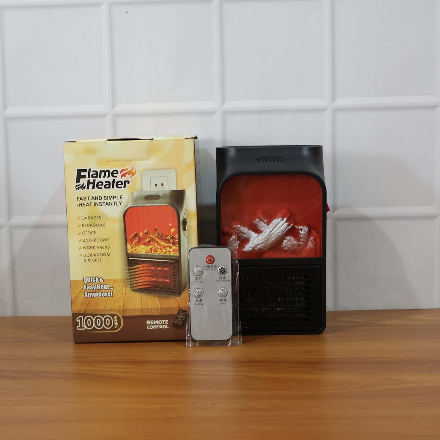 Portable Electric Fireplace lamp LED Flame Heater (1000w / 1 Pc)