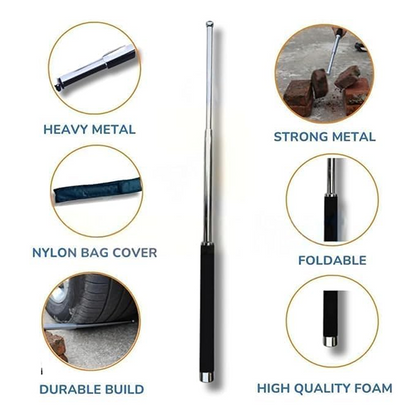 Multi-Function Collapsible Self Defense Stick Extended