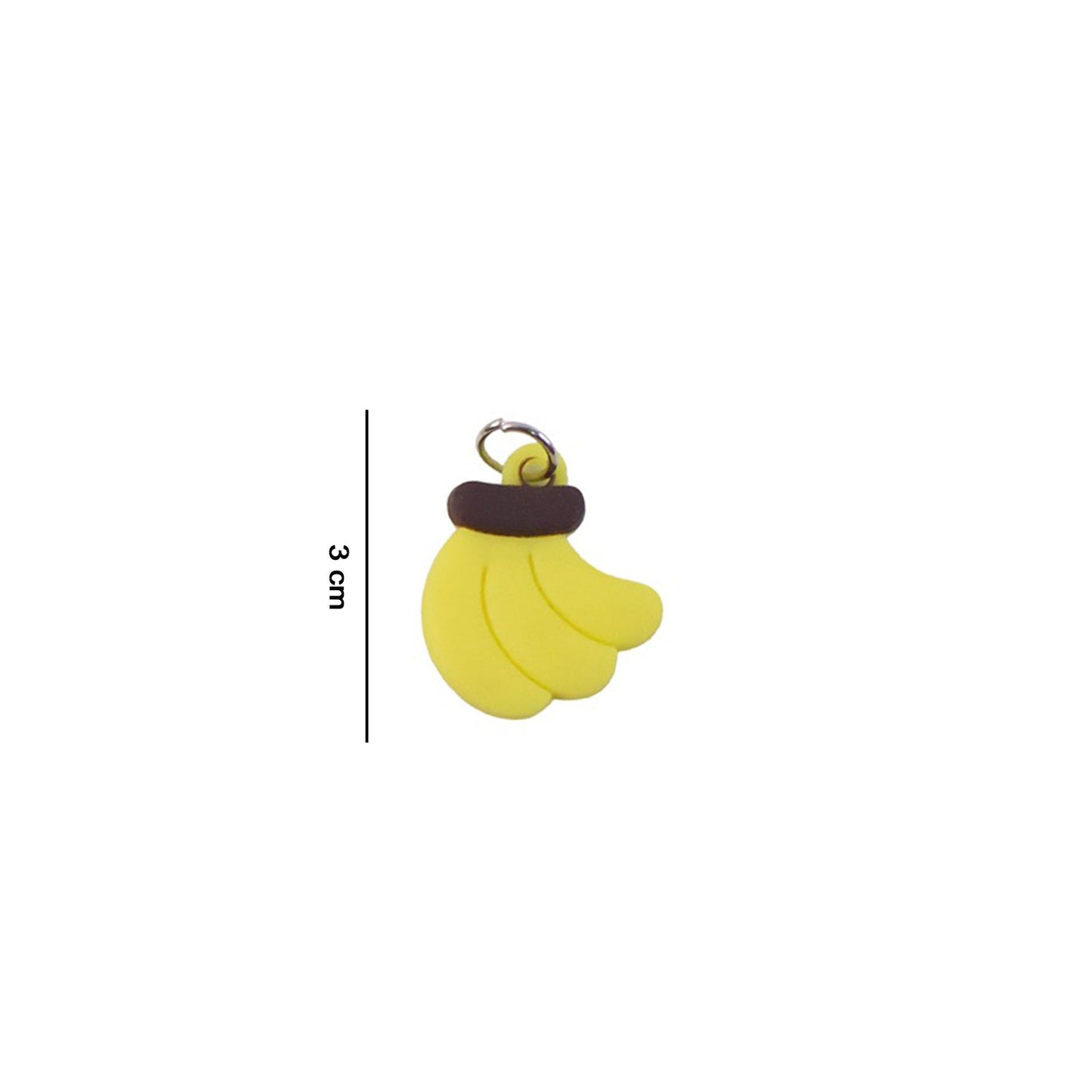 Cute Banana Shape Bag Charm Keychain Set (10 Pc)