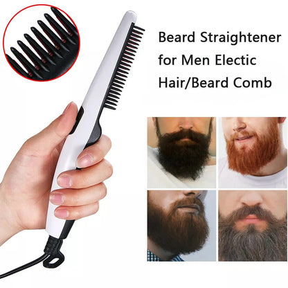 Electric Hair & Beard Straightening Comb – Portable Styling Tool for Men
