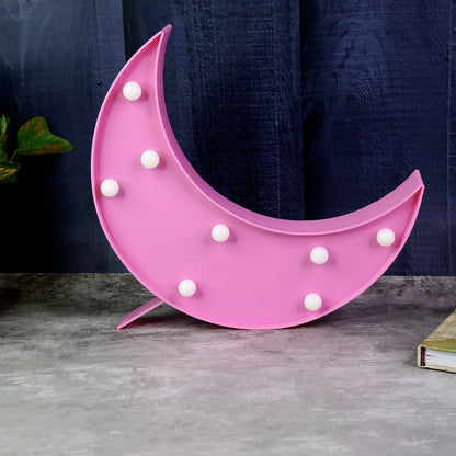 Moon Shaped LED Decorative Night Light (1 Pc)