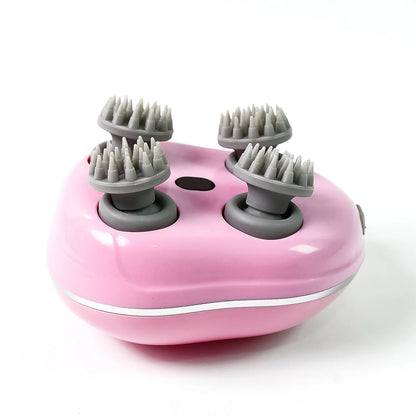 Smart Electric Scalp & Full Body Massager with 4 Interchangeable Heads – Relaxation & Pain Relief Device