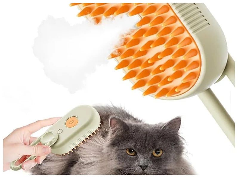 Electric Pet Steam Brush – Self-Cleaning Grooming Tool for Dogs & Cats