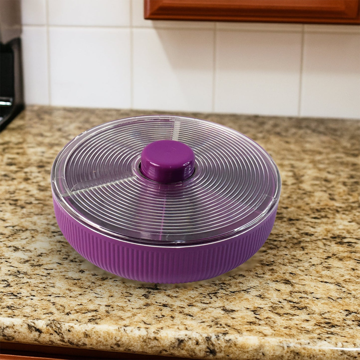 Supermom Multipurpose Round Rotating Dry Fruit & Snack Storage Container (1 Pc)