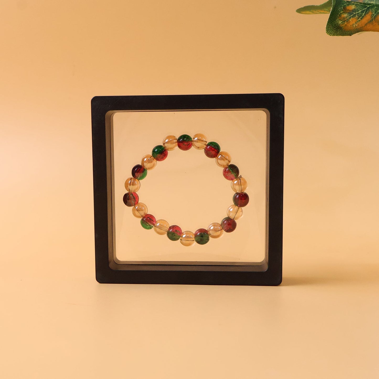 Multicolor Glossy Bead Stretch Bracelet  (1 Pc)