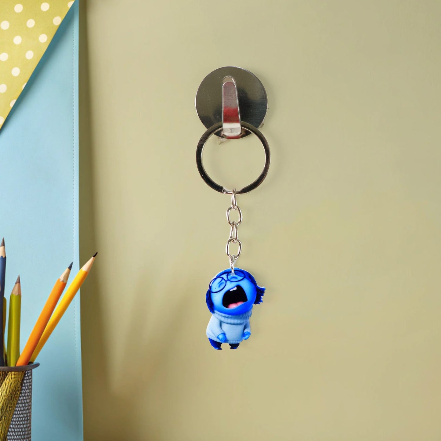 Cute Cartoon Character Girl Keychain For Kids, Bags & Stationery