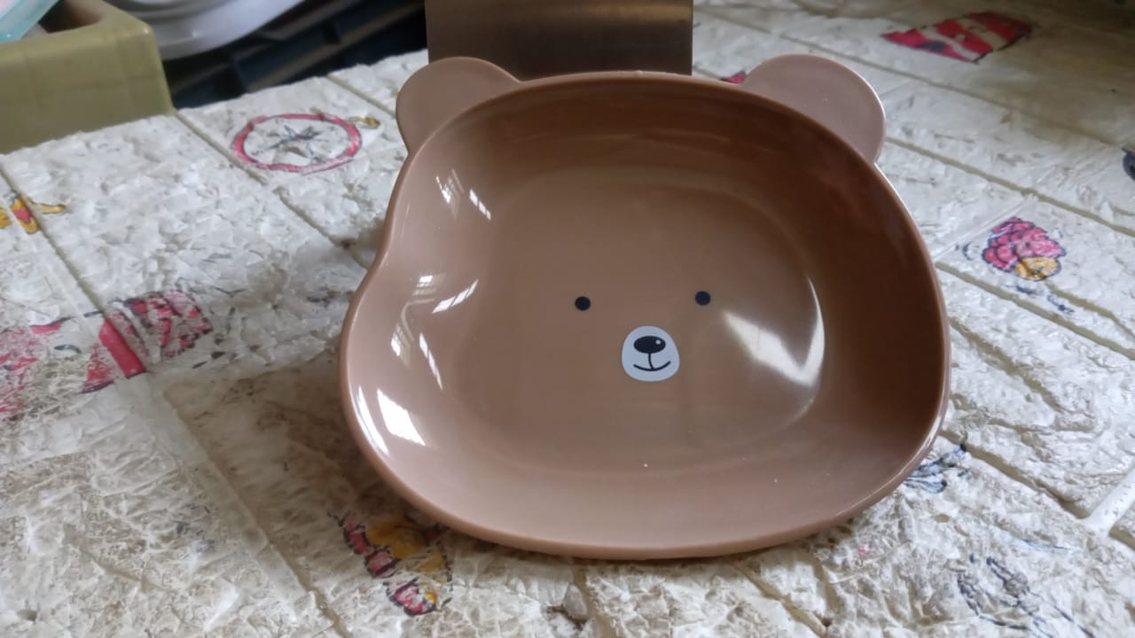 Durable Food Serving Plate, Bear Shaped Plate Cartoon Snack Plates  (1 Pc)