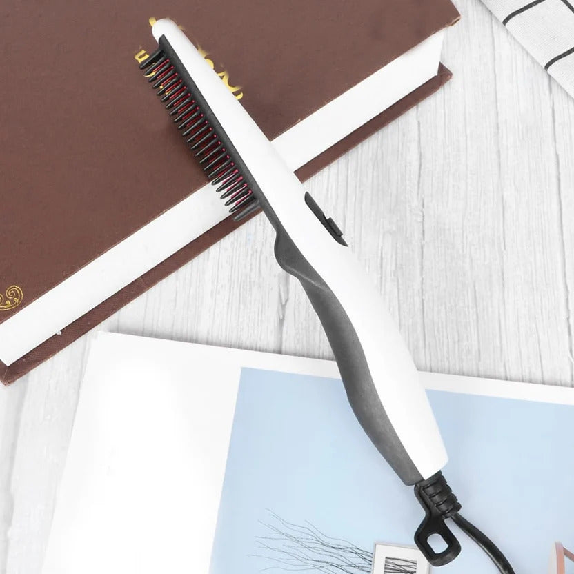 Electric Hair & Beard Straightening Comb – Portable Styling Tool for Men