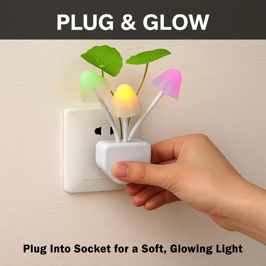 Mushroom LED Night Lamp – Soft Glow Smart Light for Cozy Nights