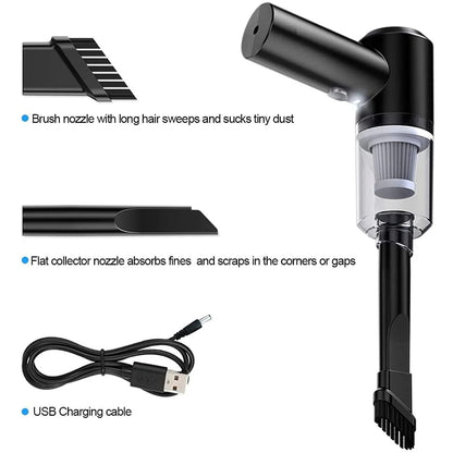 Wireless Handheld Vacuum Cleaner – 120W USB Rechargeable Portable Car & Home Vacuum